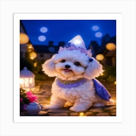 Princess Dog Art Print