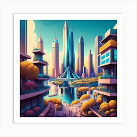 Futuristic City Art Print