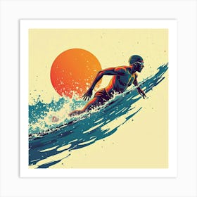 Swimming wall Art Print