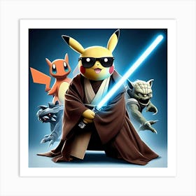 Pokemon Star Wars Art Print