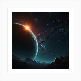 Space Landscape 18 Art Print