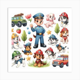 Paw Patrol 1 Art Print