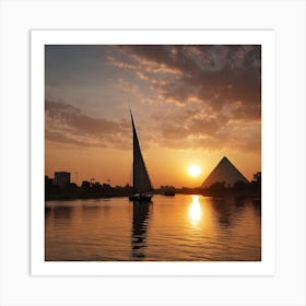 Sunset In Egypt 1 Art Print