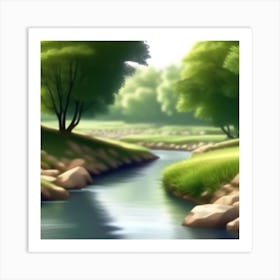 River In The Forest 5 Art Print