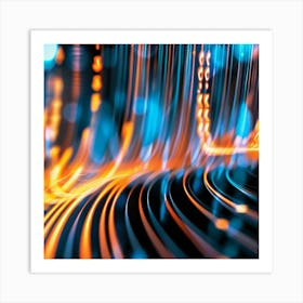 Abstract Image Of A Computer Network Art Print