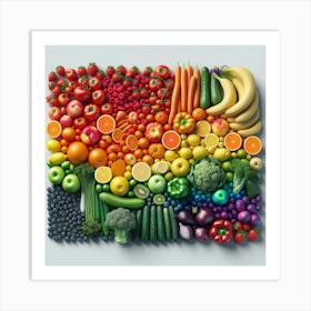 Rainbow Fruits And Vegetables 1 Art Print