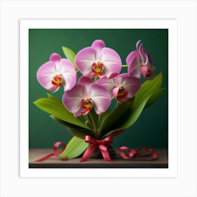 Orchids In A Vase 1 Art Print