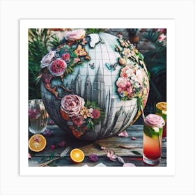 World Globe Art Print