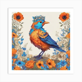 Blue Bird Art Print