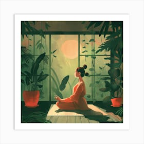 A Yoga Session Lofi Illustration 1718673593 1 Art Print