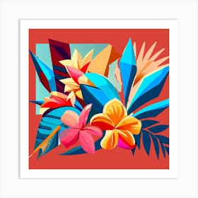 Cubist Flowers Art Print