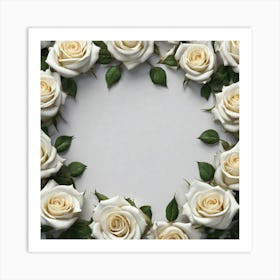 White Roses 9 Art Print