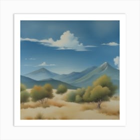 Landscape With Trees 2 Art Print