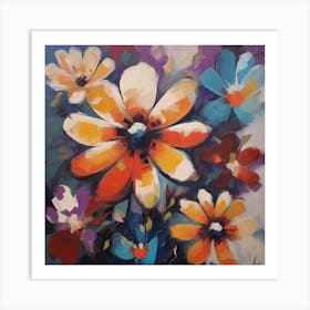 Abstract Floral Painting 2 Art Print