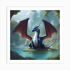 Dragon In The Forest Art Print