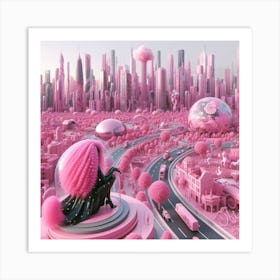 Pink City 3 Art Print