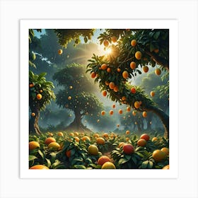 Oranges In The Forest Art Print