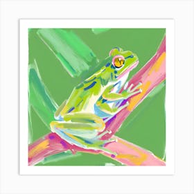 Green Tree Frog 06 Art Print