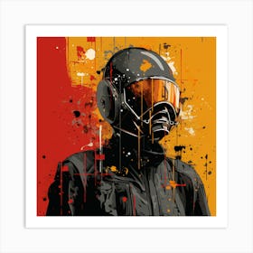 Man In A Helmet Art Print