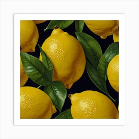 Default Lemon With Two Leaves Art 1 Art Print