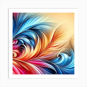 Abstract Floral Background 4 Art Print