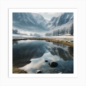 Reflections In A Lake Art Print