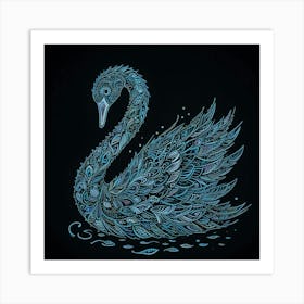 Swan Painting Art Print