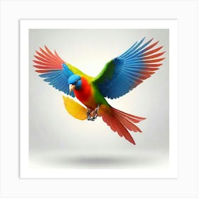 Colorful Parrot 1 Art Print