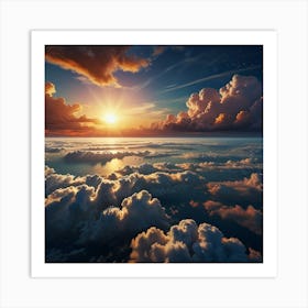 Sunrise Over Clouds 9 Art Print