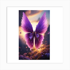 Purple Butterfly Art Print