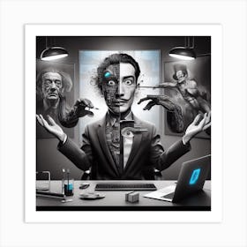 Man In Office Art Print