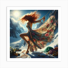 Girl In A Dress Art Print