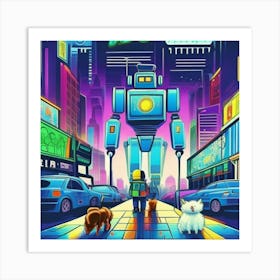 Robot Boy Art Print