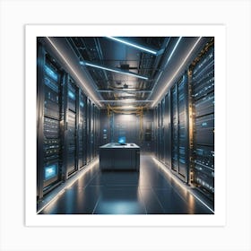 Data Center Server Room Art Print