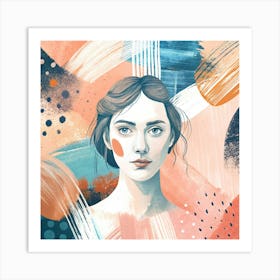 Abstract Portrait Of A Woman 1 Art Print