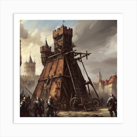 Steampunk Trebuchet Art Print