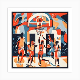 Basketball Game Art Print