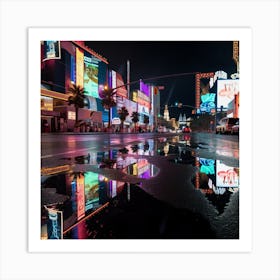 Las Vegas At Night Art Print