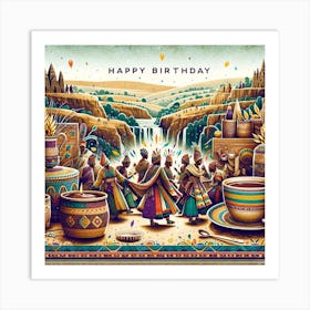 Happy Birthday Ethiopian Art Print