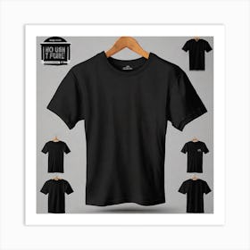 Black T - Shirt 20 Art Print