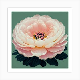 Pink Navy Art Print Painting Poster 1 Art Print