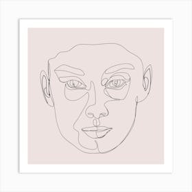 Who I Am Line Art Face Of A Woman Art Print