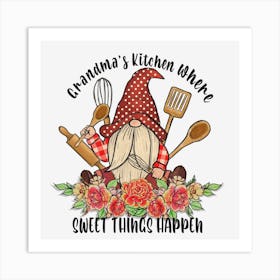 Grandma'S Kitchen Gnome Art Print