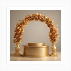 Gold Wedding Arch Art Print