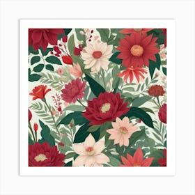 Floral Seamless Pattern Art Print