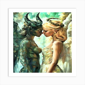 Angel And Demon Painting-Drucke 09.12.2024--95631 Art Print