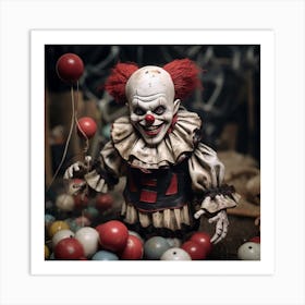 Creepy Clown 1 Art Print