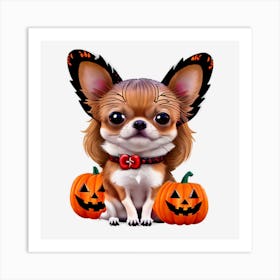 Chihuahua Halloween 1 Art Print