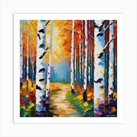 Birch Trees 12 Art Print