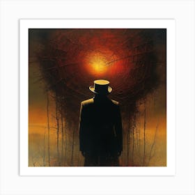 Man In A Top Hat Art Print